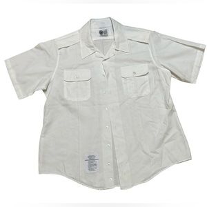 (SOLD) U.S. Army ASU Men’s Army White Short Sleeve Pocketed Button Up Size XXL